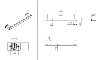 TOALLERO BARRA 30cm S-CUBE SONIA